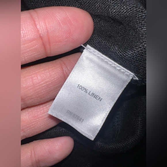 J.Jill Love Linen Solid Black 100% Linen Knot Draped Tank Size 2XL EUC - Picture 6 of 6